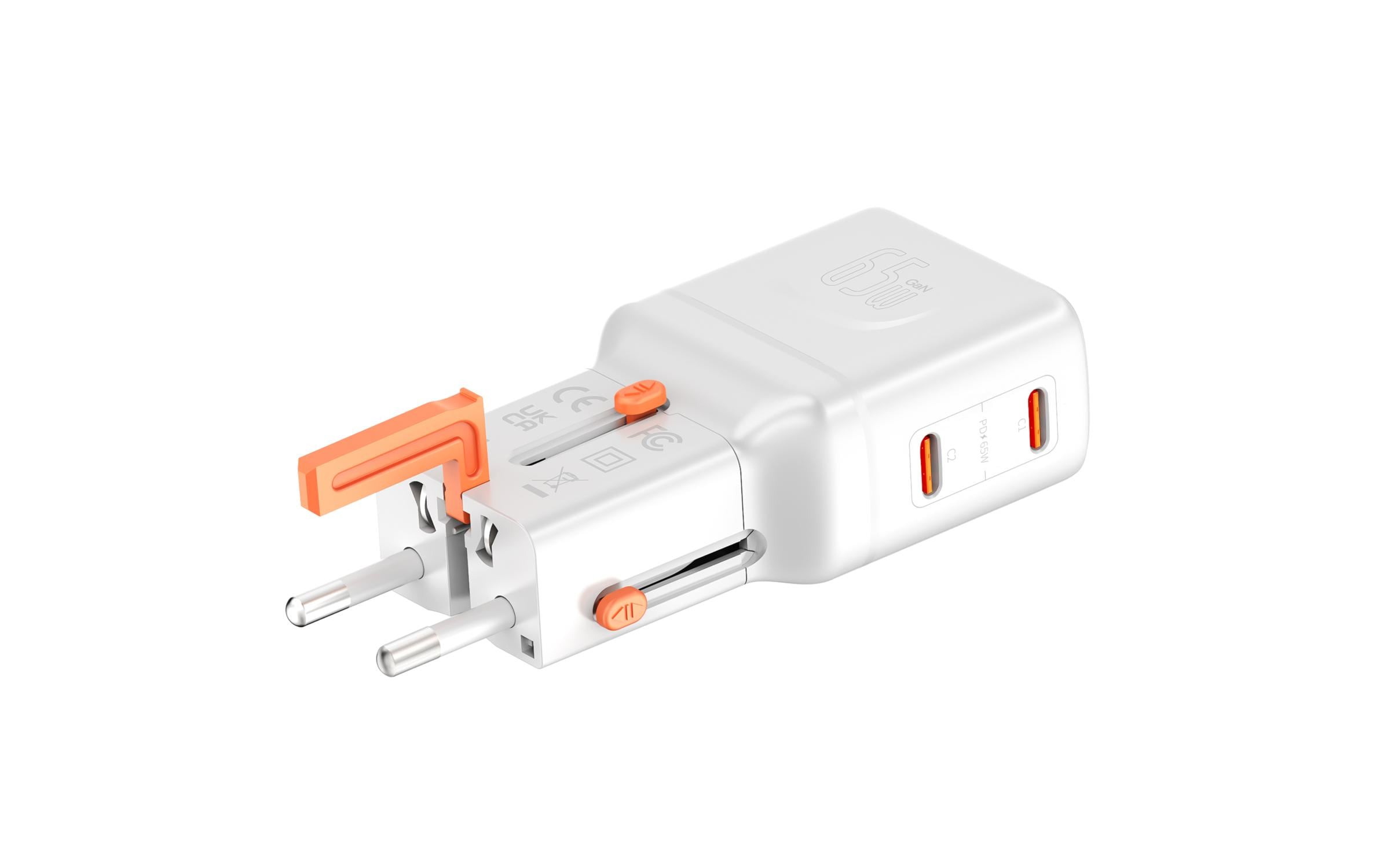 4smarts Weltreiseadapter Nomad Pocket 65W GaN, 2C, Weiss 4smarts Weltreiseadapter Nomad Pocket 65W GaN, 2C, Weiss