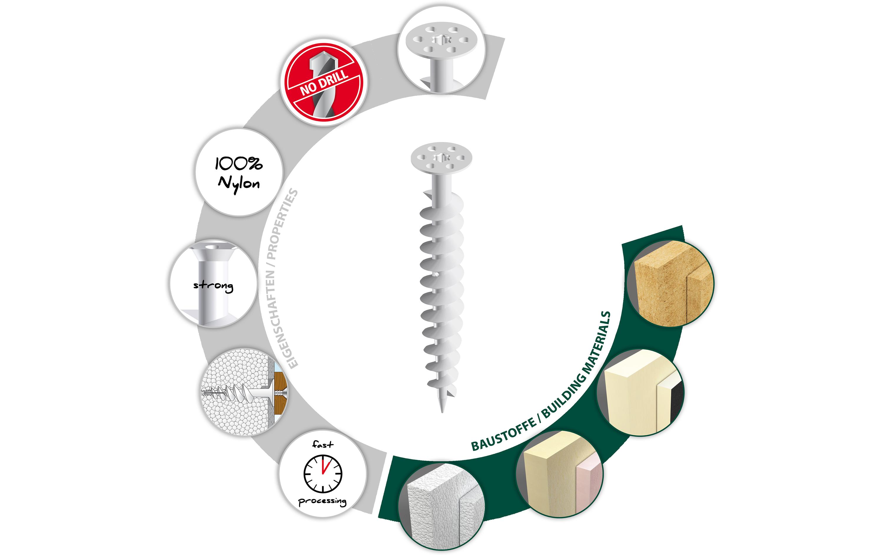 Tox-Dübel Dämmstoffdübel Thermo Typ 50 4 Stück