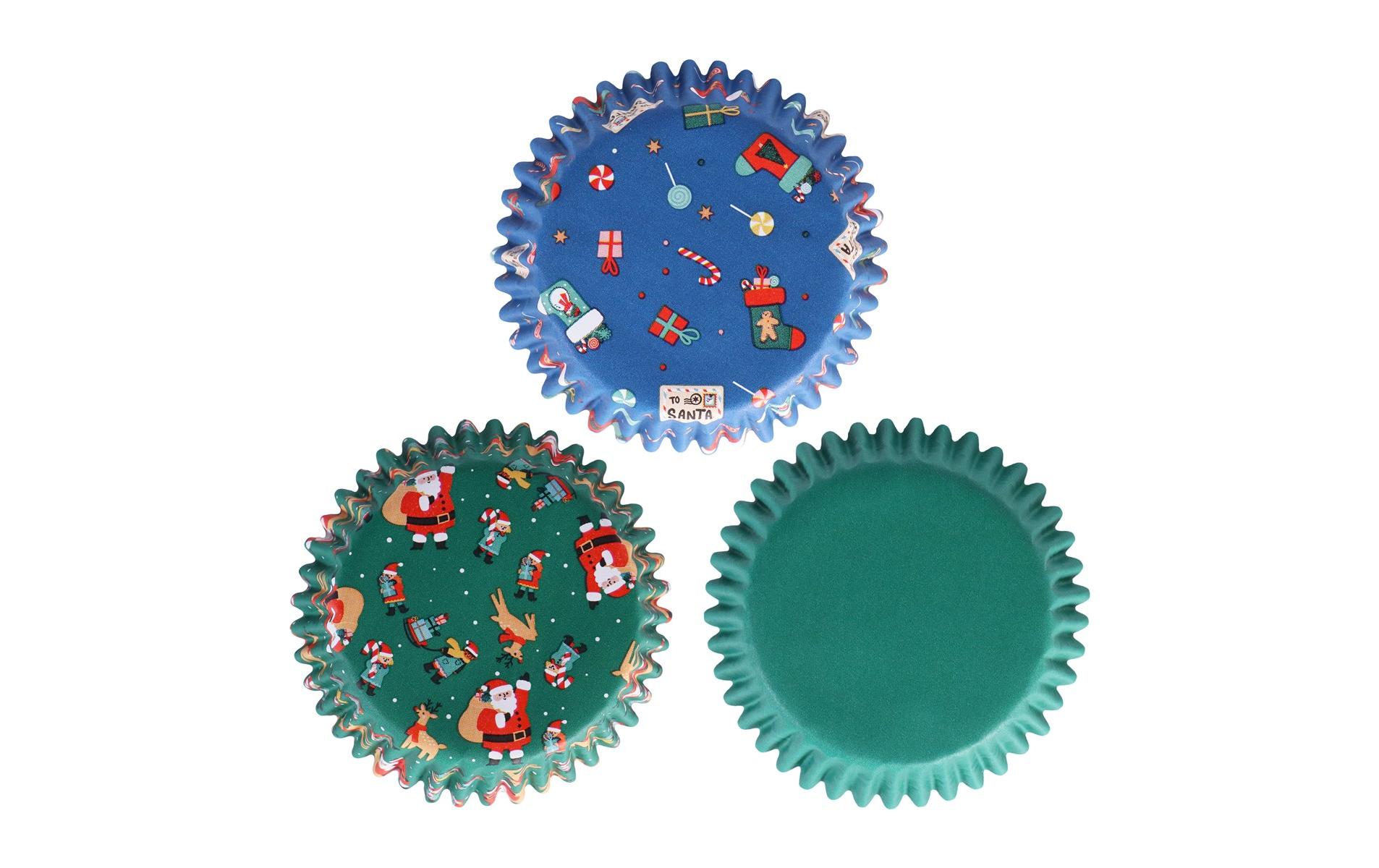 PME Muffin-Backform Santa Mix 100 Stück, Mehrfarbig