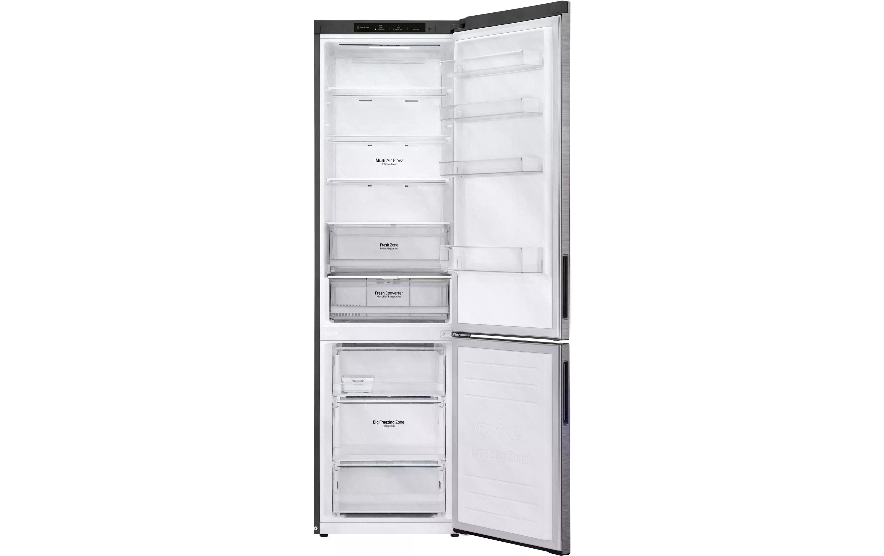 LG Kühl-Gefrierkombination GBP62PZNAC Platinum Silver, Rechts