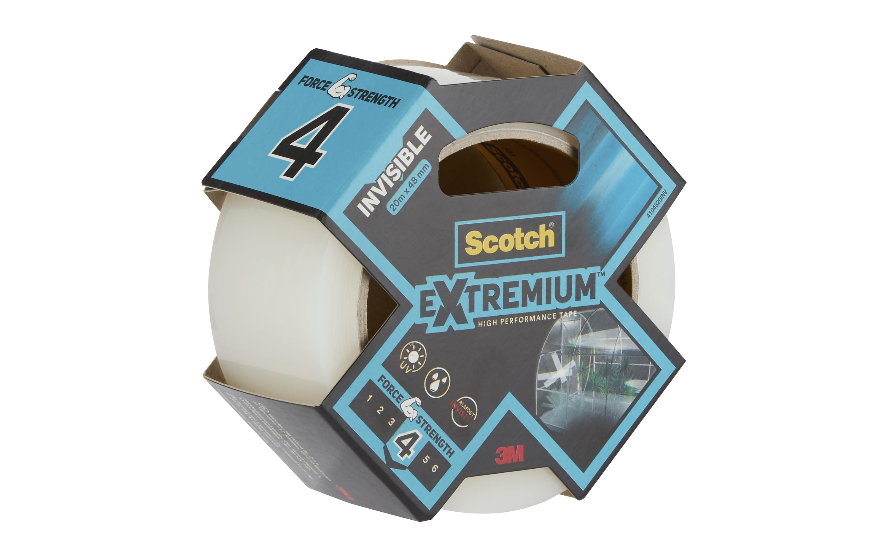 3M Gewebeband Scotch Extremium INVISIBLE 48 mm x 20 m, Klar