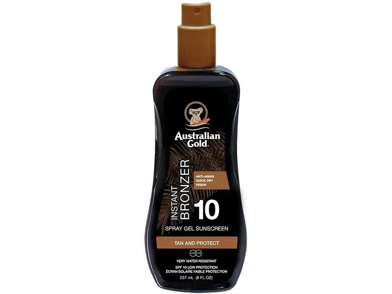 Australian Gold Instant Bronzer Spray Gel SPF 10 237 ml Australian Gold Instant Bronzer Spray Gel SPF 10 237 ml