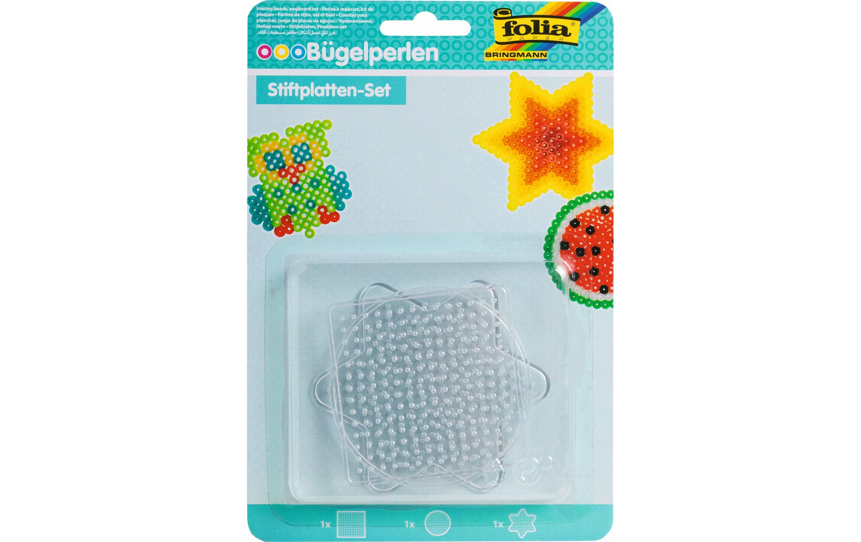 Folia Bügelperlen Platten Stiftplatten-Set Weiss Folia Bügelperlen Platten Stiftplatten-Set Weiss
