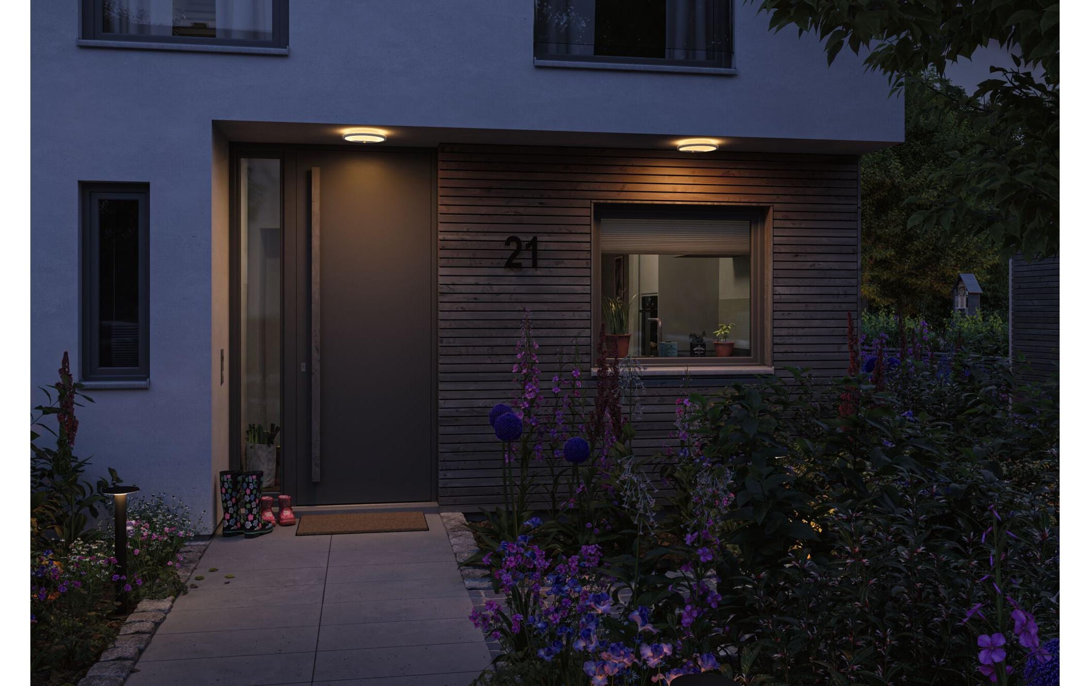 Paulmann Wandleuchte Lamina, Rund, 14W, 2200-3000K, PIR, Weiss