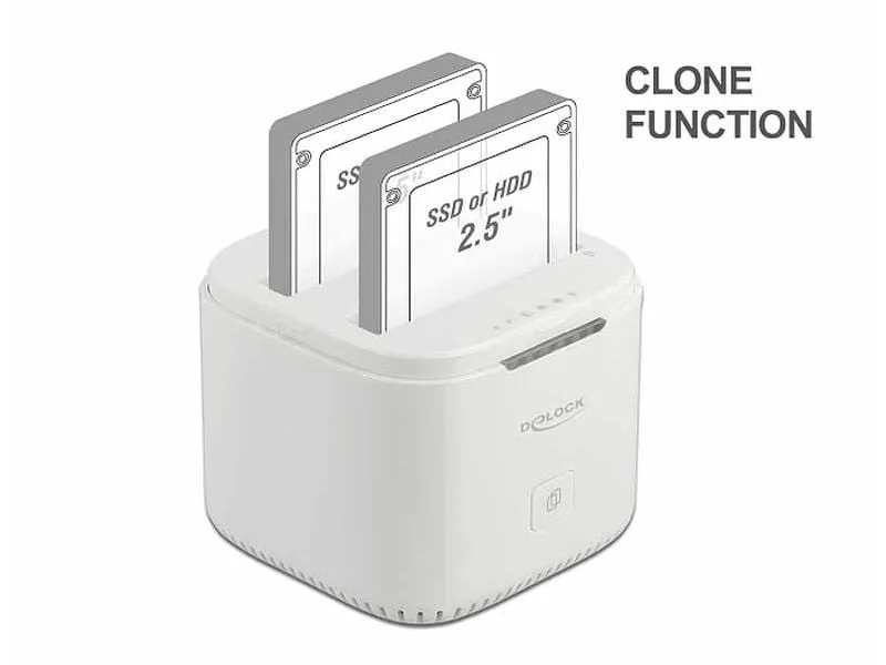Delock Docking- und Klonstation 63084 2x 2.5 SATA SDD/HDD Delock Docking- und Klonstation 63084 2x 2.5 SATA SDD/HDD