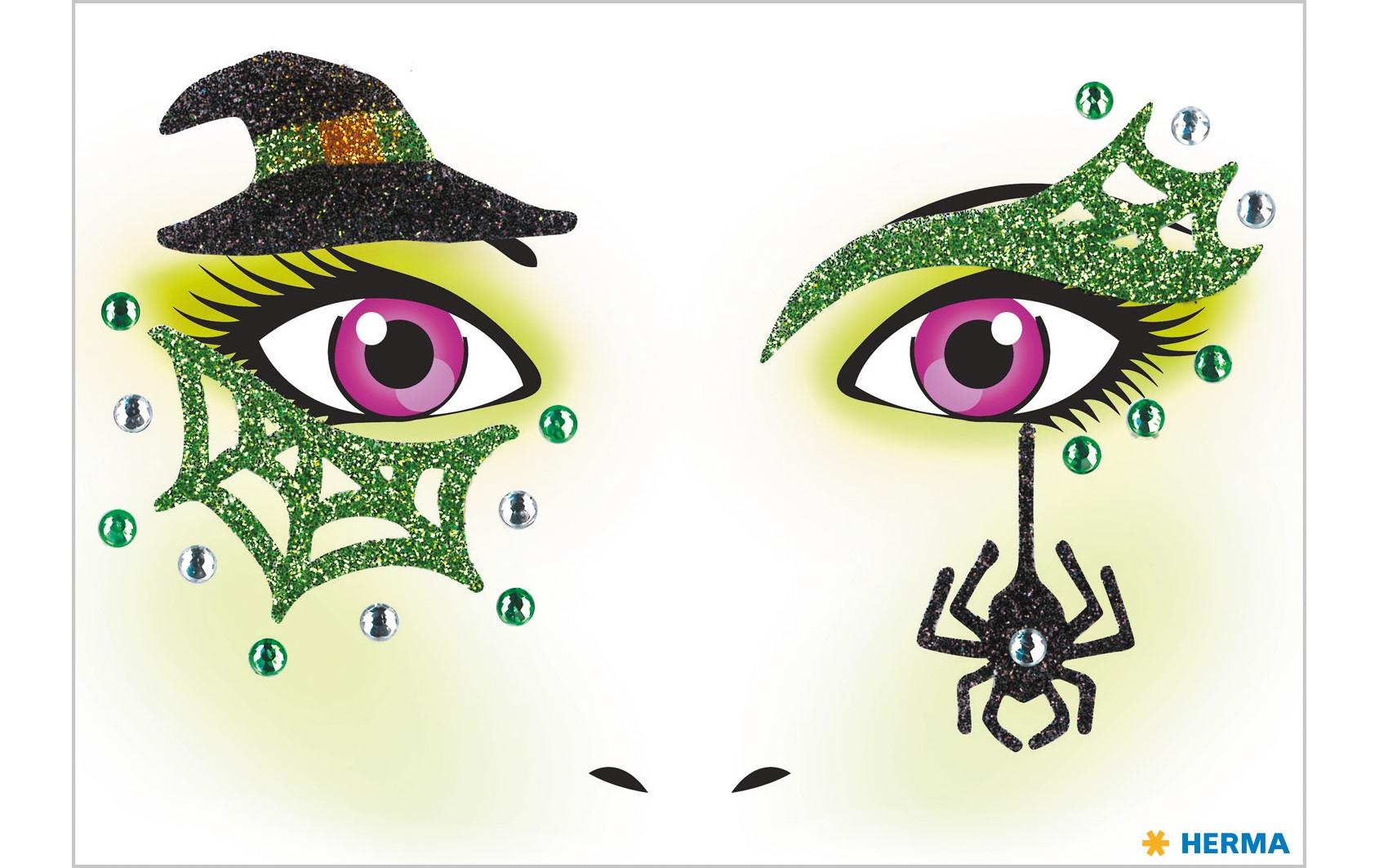 Herma Stickers Tattoos Face Art Hexe, 1 Stück