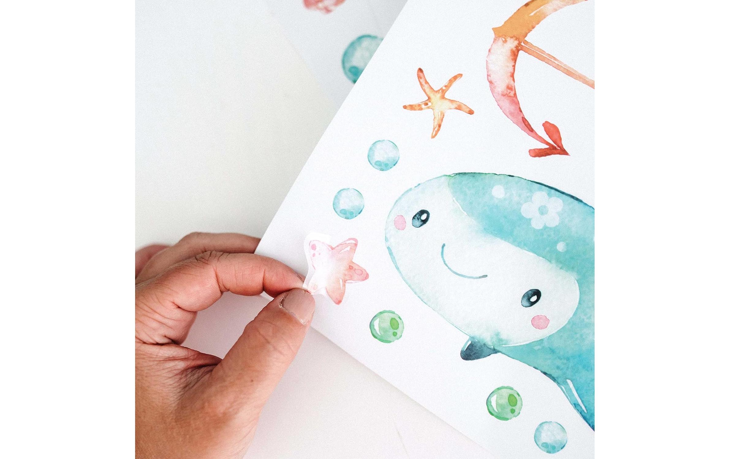 Papierdrachen Wandtattoo-Set Meerjungfrau