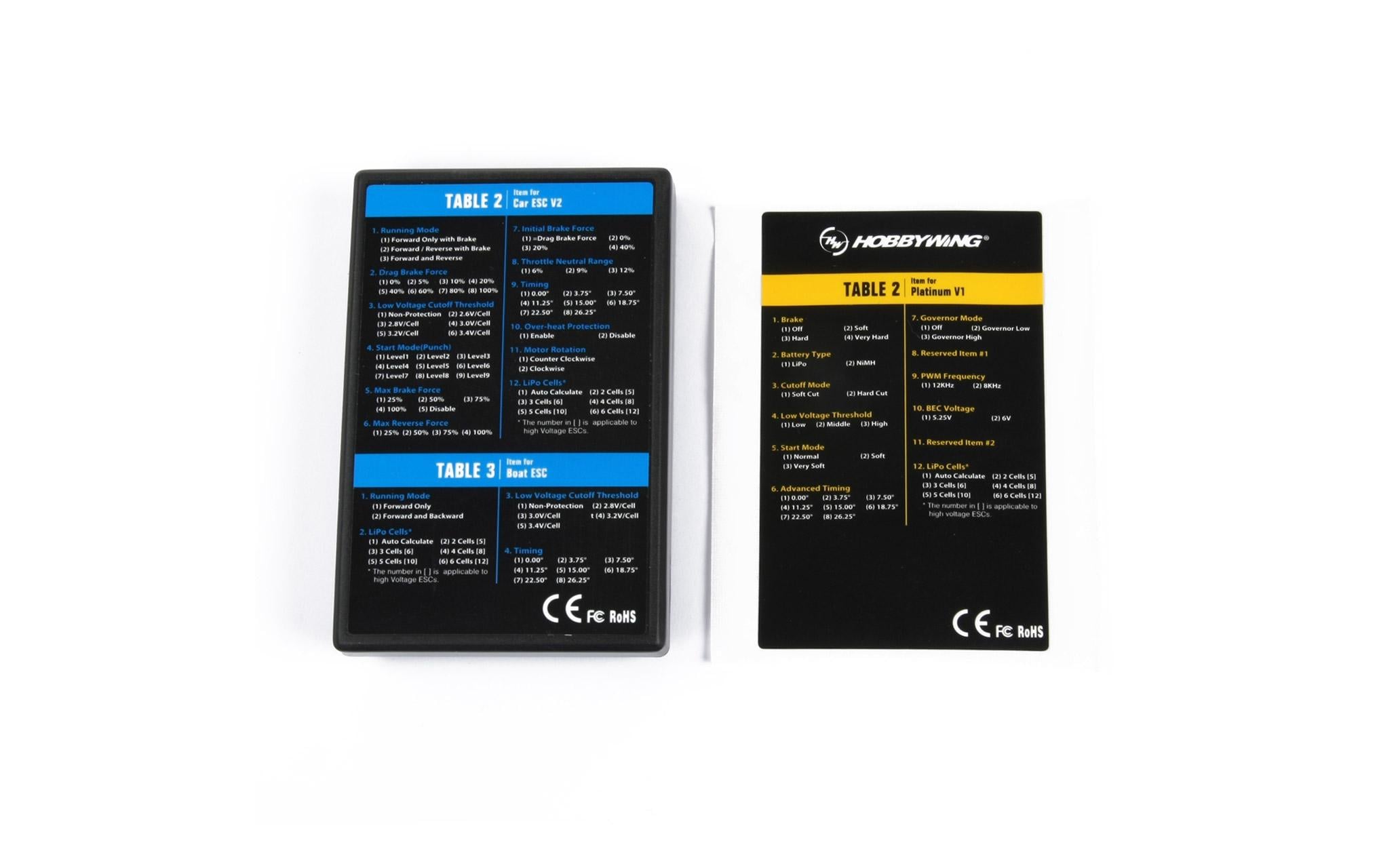Hobbywing Programmierkarte LED