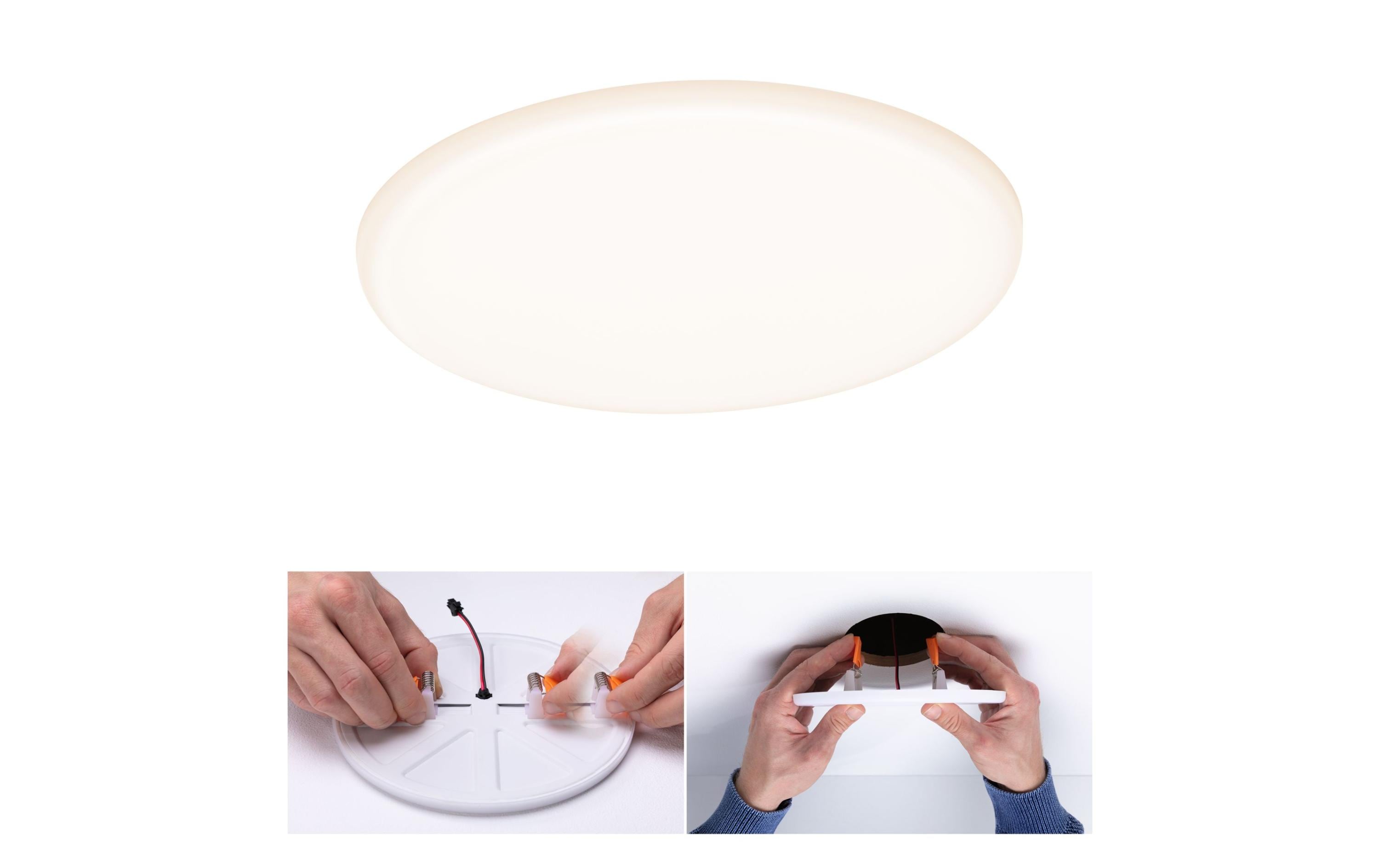 Paulmann Einbauleuchte Veluna VariFit Ø 185 3000 K, Weiss