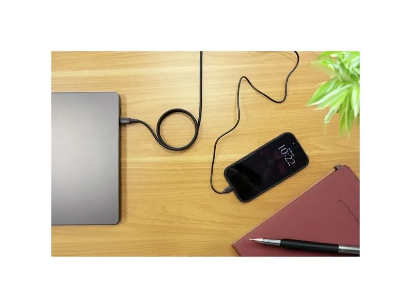 Ansmann Magnetisches Silikonkabel USB-C auf USB-C, 120 cm schwarz Ansmann Magnetisches Silikonkabel USB-C auf USB-C, 120 cm schwarz