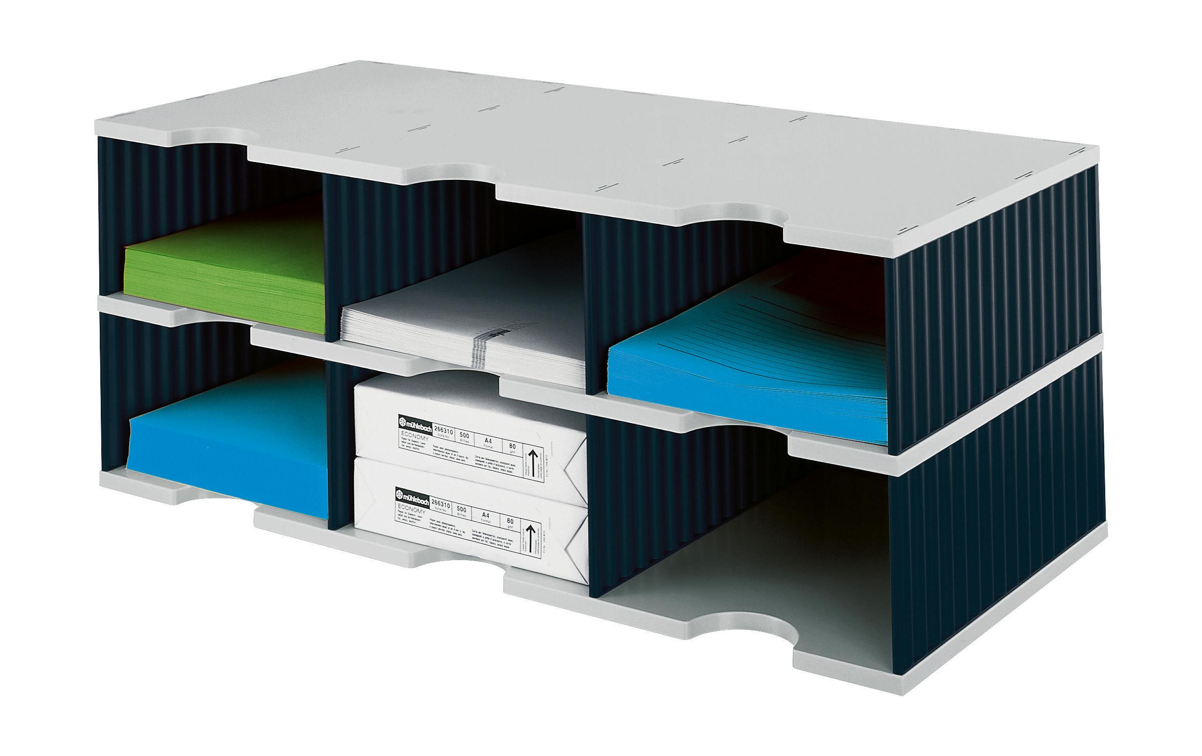 Styro Dokumentenablage styrodoc trio Jumbo Schwarz, 6 Fächer Styro Dokumentenablage styrodoc trio Jumbo Schwarz, 6 Fächer