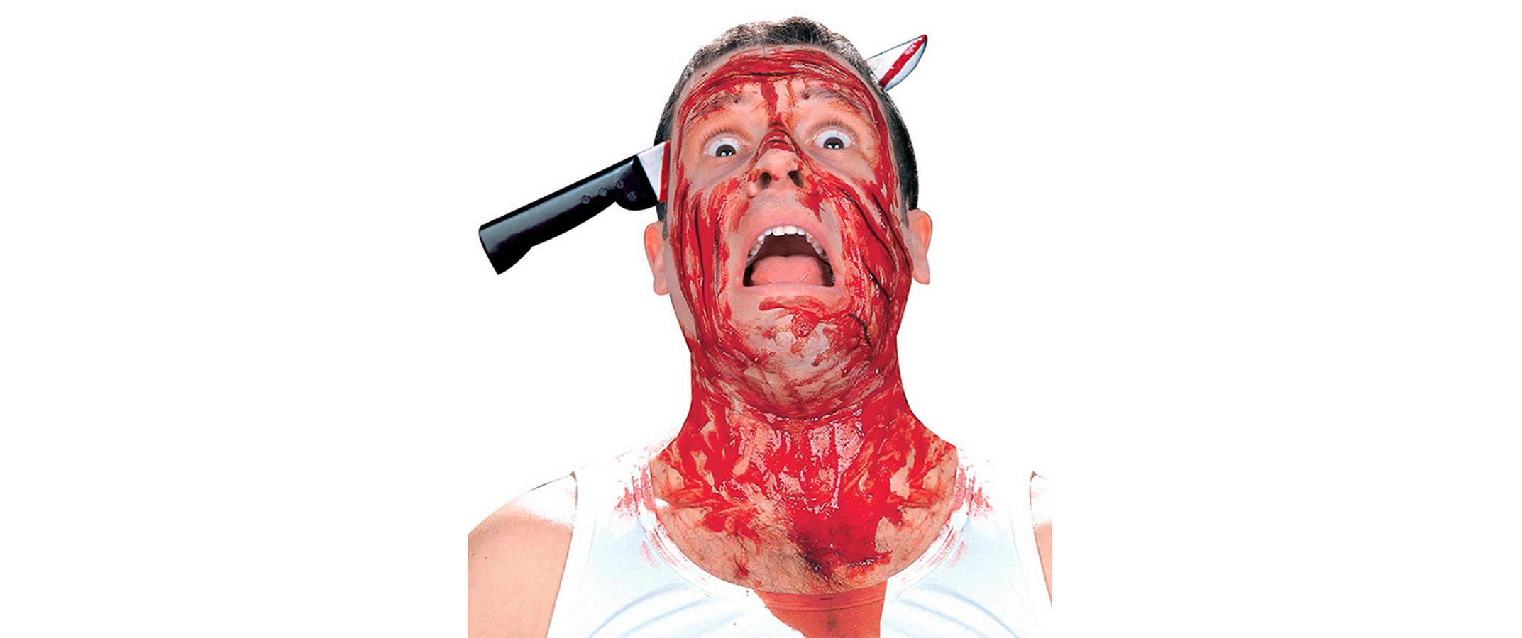 Amscan Halloween Haarreif Messer im Kopf