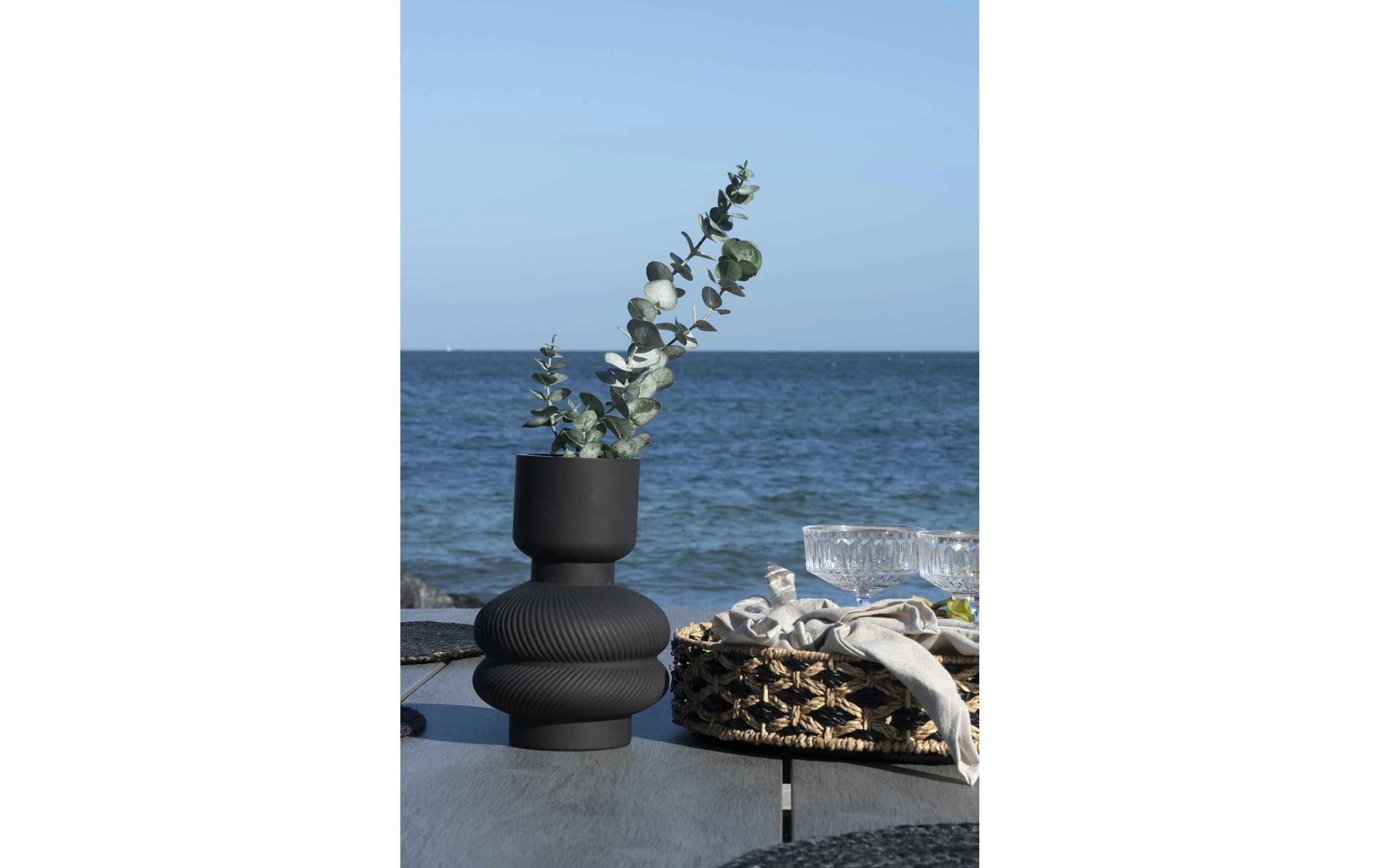 House Nordic Vase rund 22 cm, Schwarz