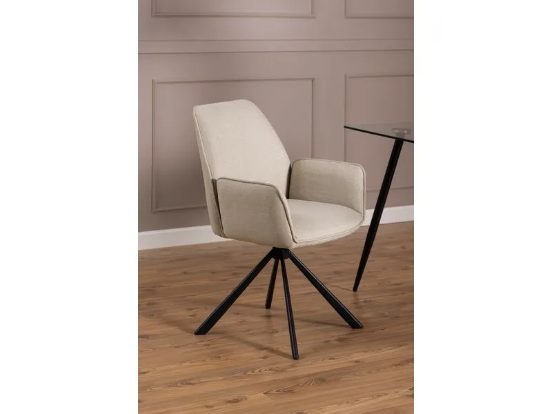 AC Design Stuhl Glenda, 2 Stück, Beige