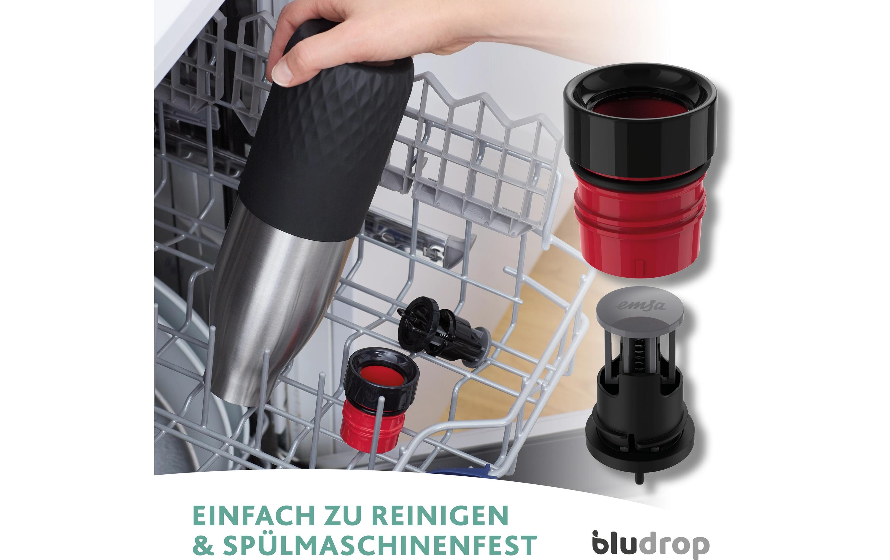Emsa Trinkflasche Bludrop Sleeve 700 ml, Grün