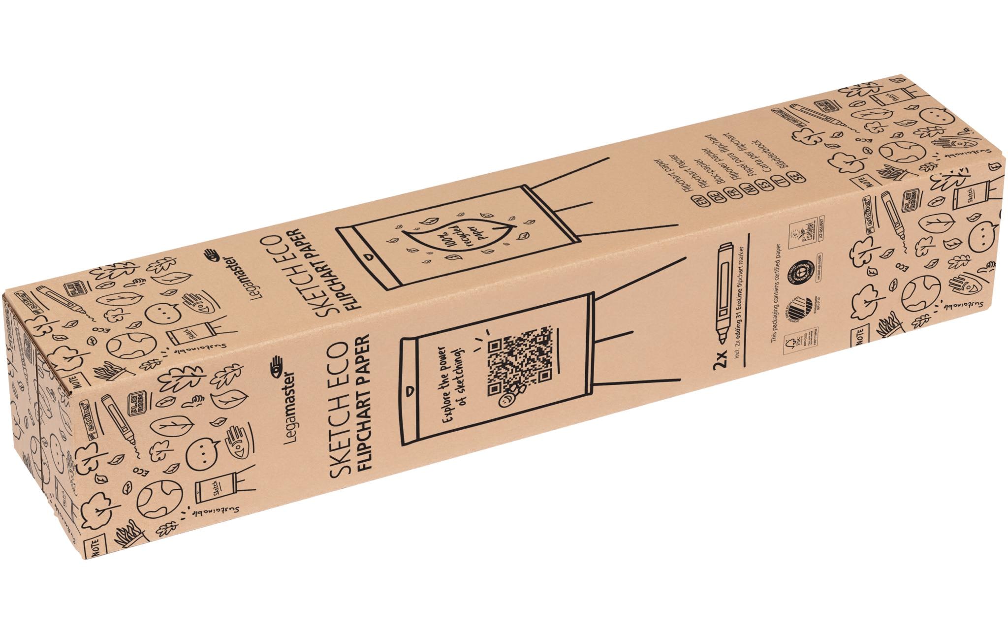 Legamaster Papierblock blanko 65 x 98 cm Hochweiss 5 Stück x 20 Blatt