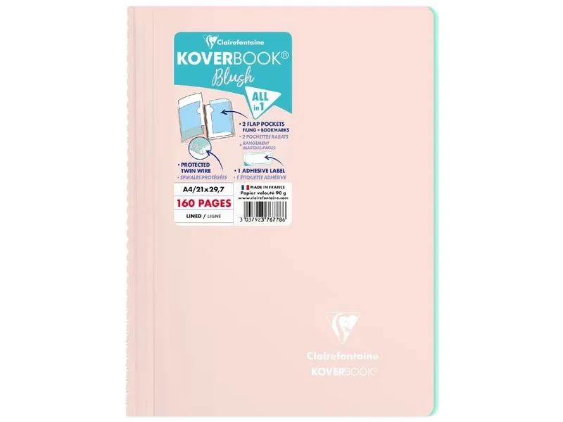 Clairefontaine Notizbuch Blush A4, liniert, Puderrosa Clairefontaine Notizbuch Blush A4, liniert, Puderrosa