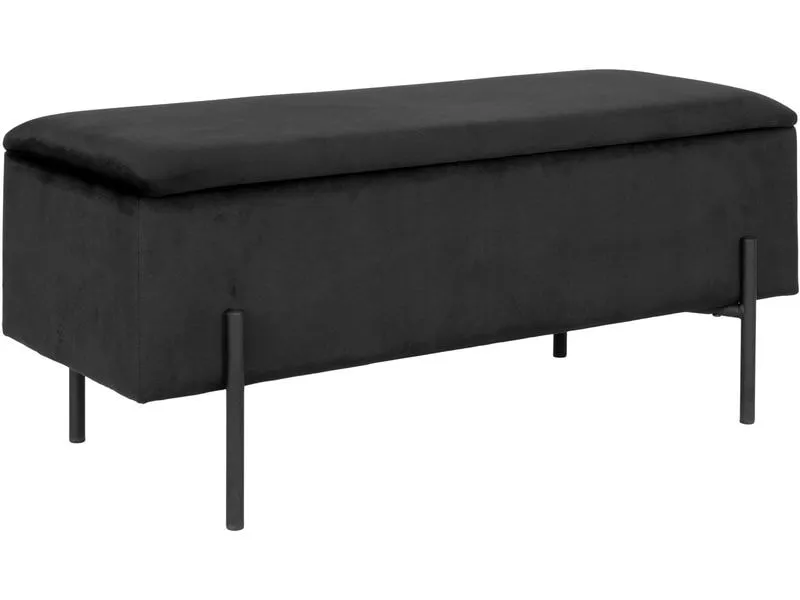 House Nordic Sitztruhe Watford 36.5 x 95 x 46 cm, Schwarz