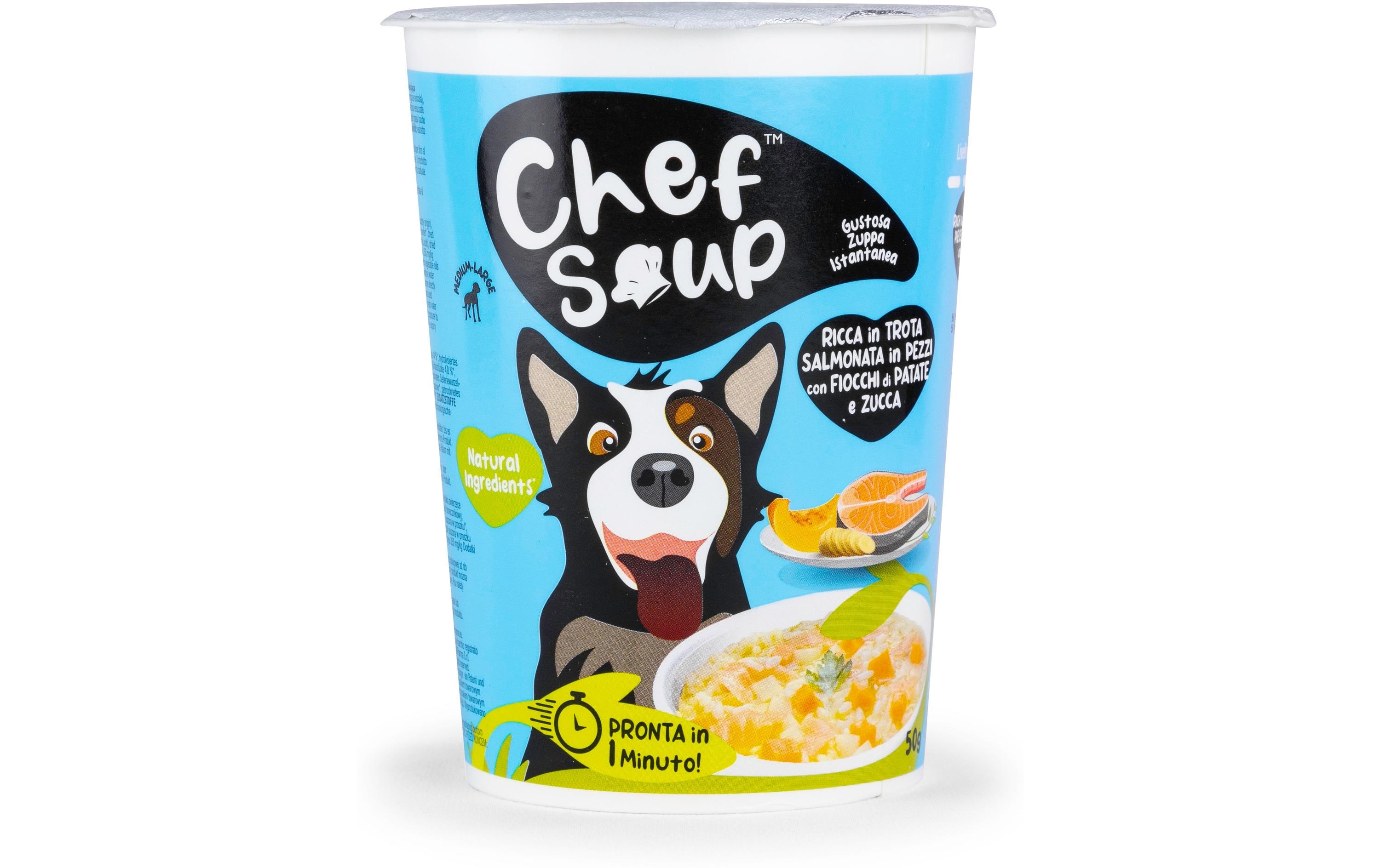 Chef Soup Lachsforelle, Kartoffel, Kürbis 50 g Chef Soup Lachsforelle, Kartoffel, Kürbis 50 g