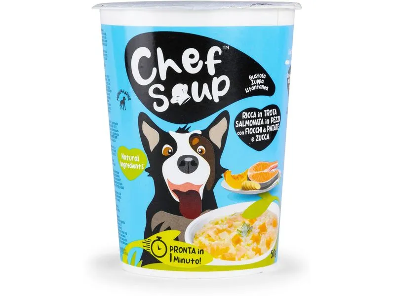 Chef Soup Lachsforelle, Kartoffel, Kürbis 50 g Chef Soup Lachsforelle, Kartoffel, Kürbis 50 g