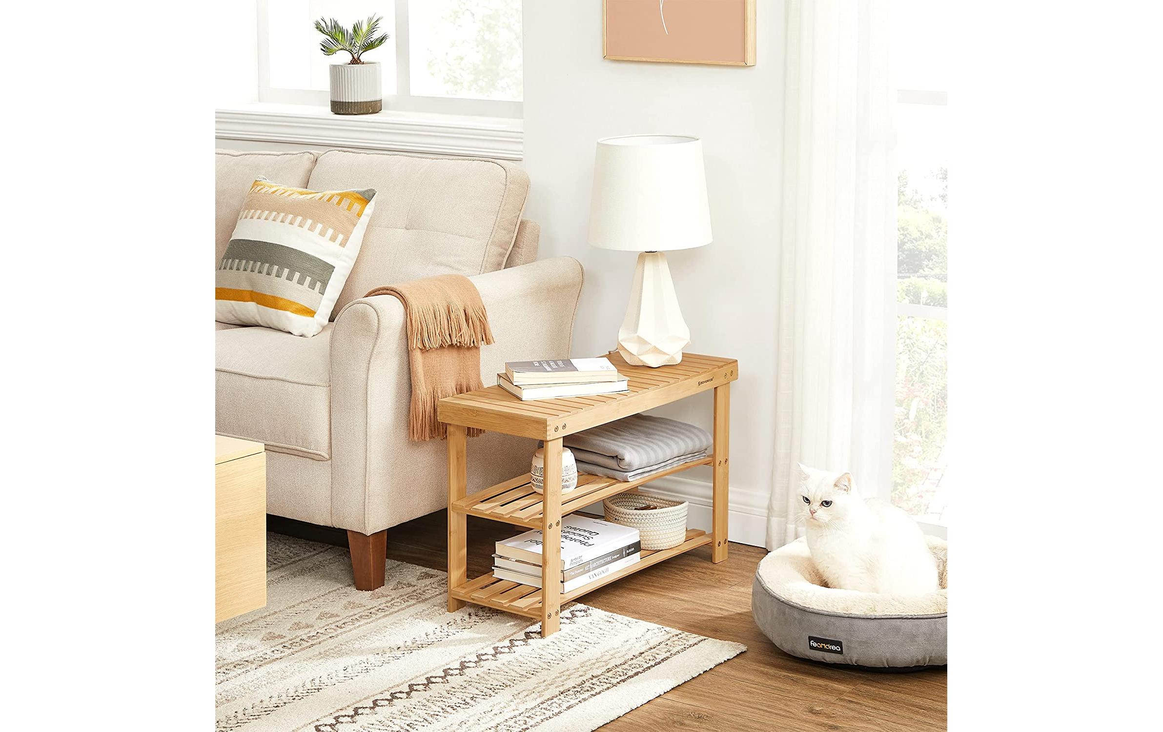 Songmics Schuhregal aus Bambus, Nature