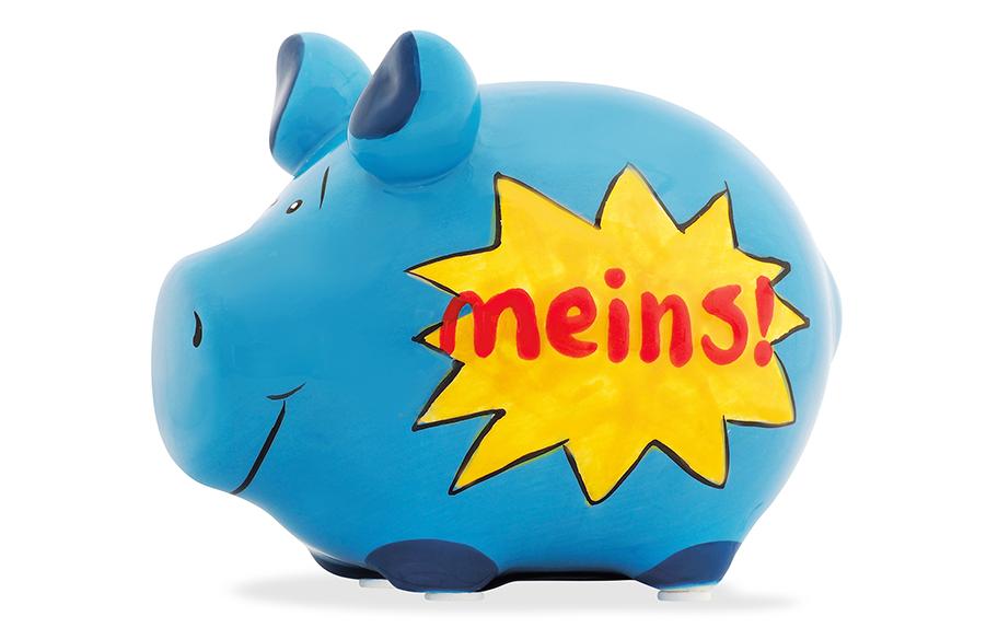 G. Wurm Spardose meins! 12.5 x 9 x 9 cm G. Wurm Spardose meins! 12.5 x 9 x 9 cm