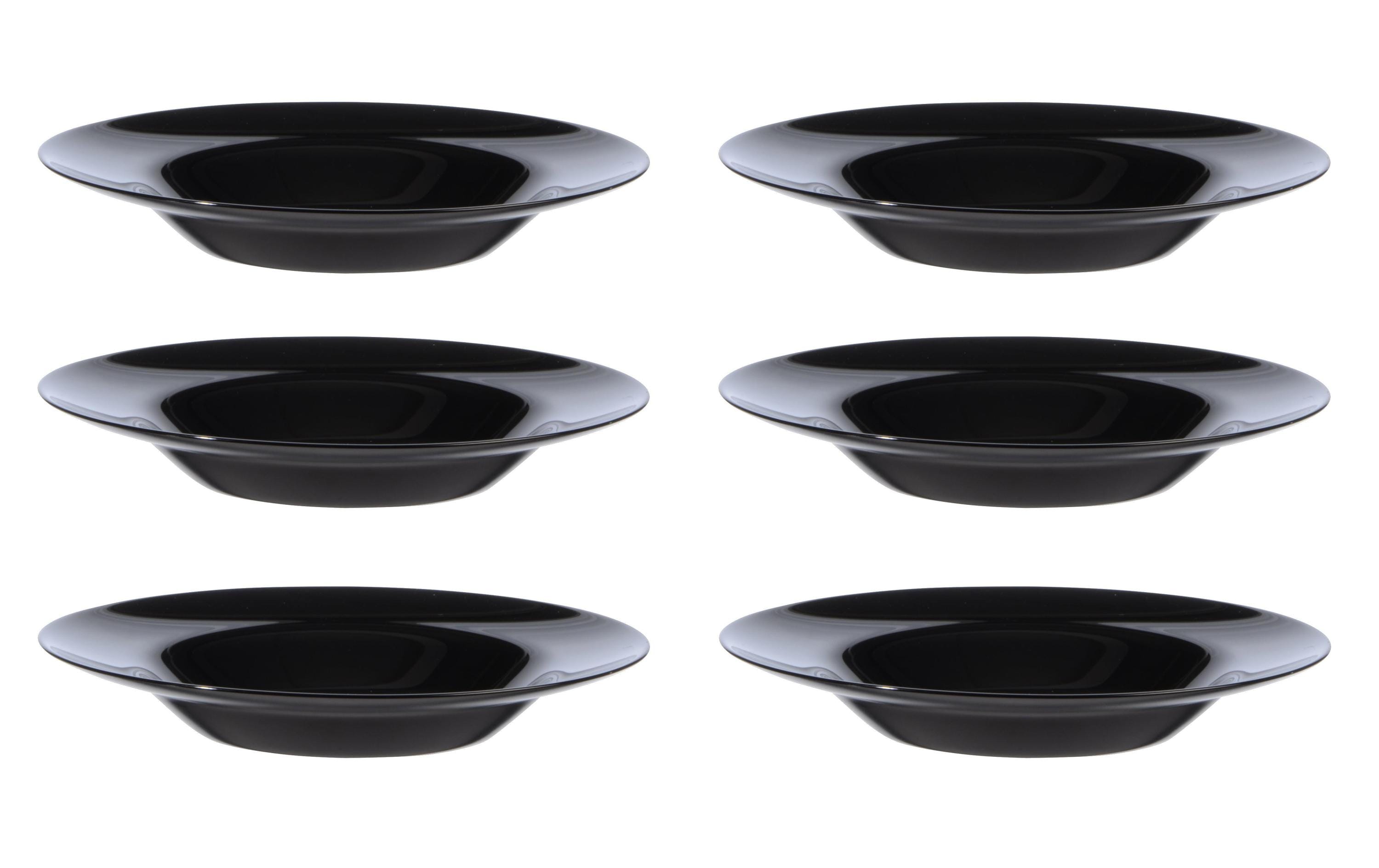 Arcoroc Suppen- & Pastateller Evolution Ø 28.5 cm, 6 Stück, Schwarz