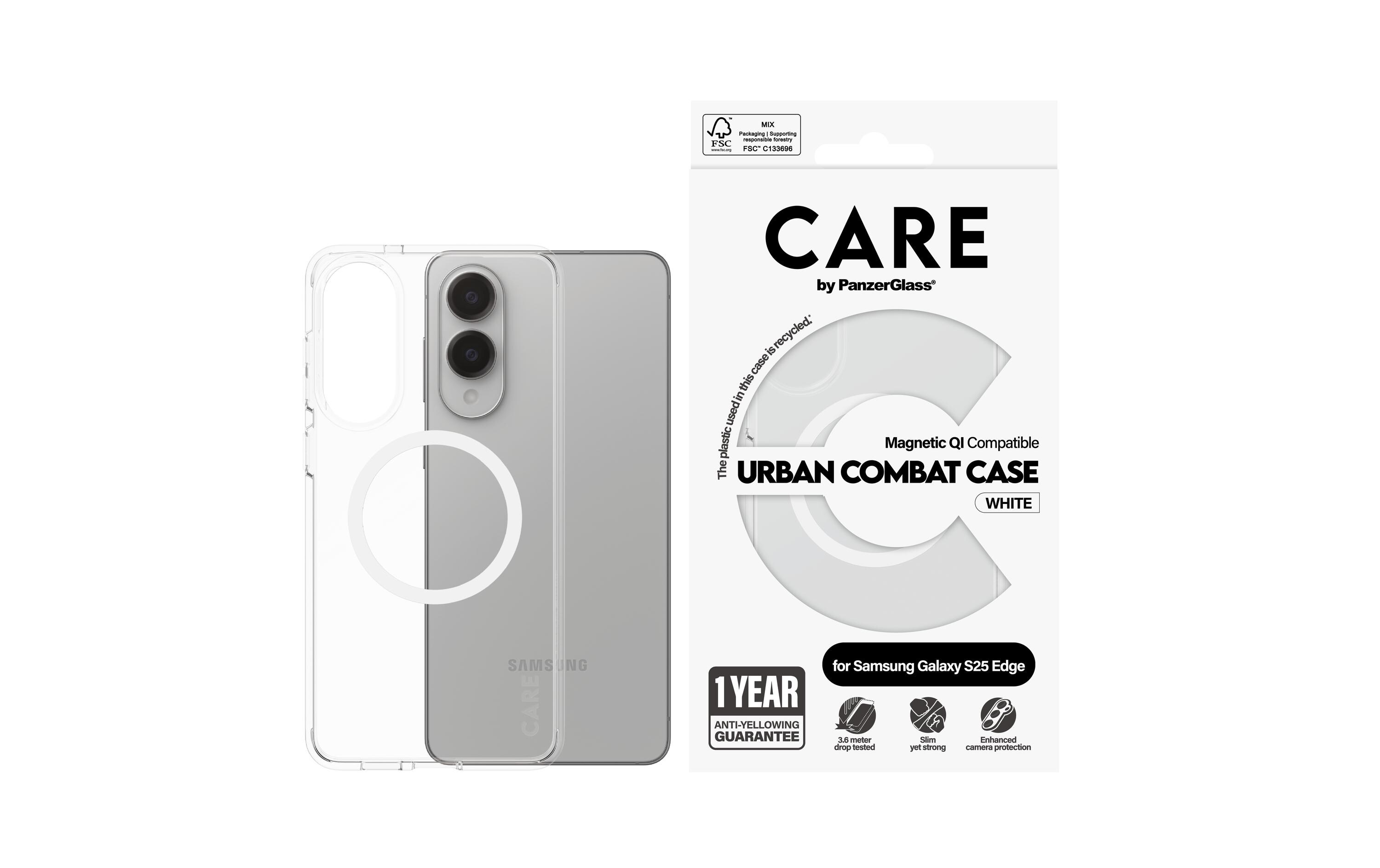 CARE Back Cover Flagship Urban Combat Transparent/Weiss