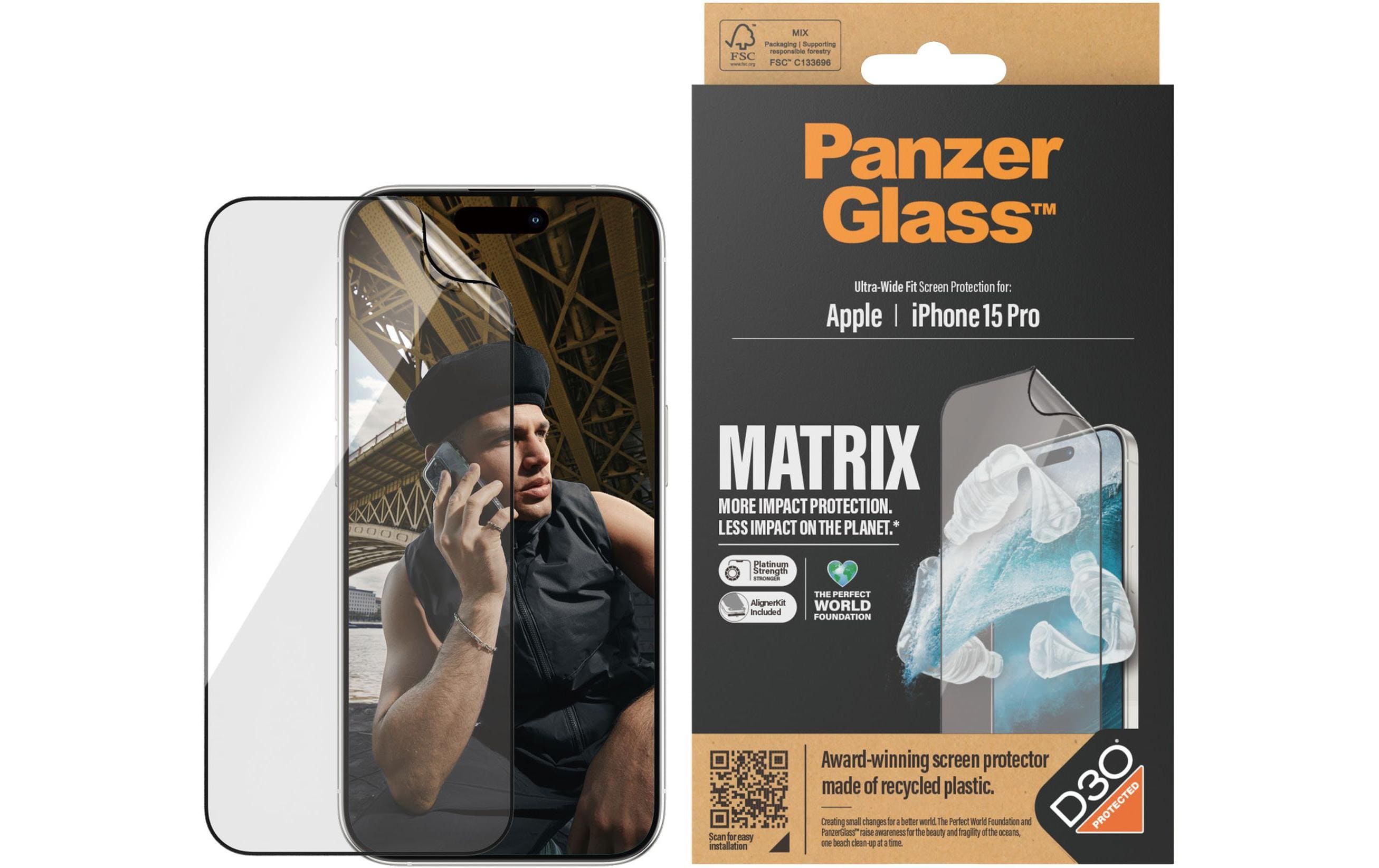 Panzerglass Displayschutz Matrix iPhone 15 Pro