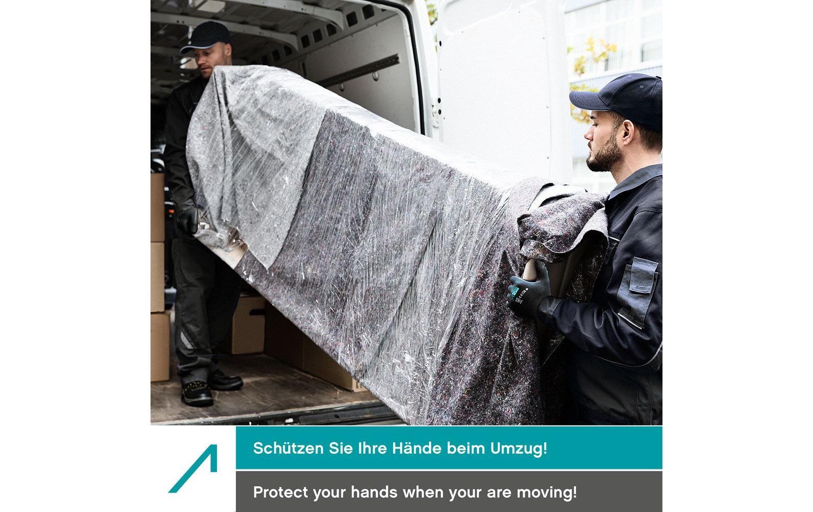 ACE Arbeitshandschuh 10 Paar PureBlack PU Grösse: S, Schwarz