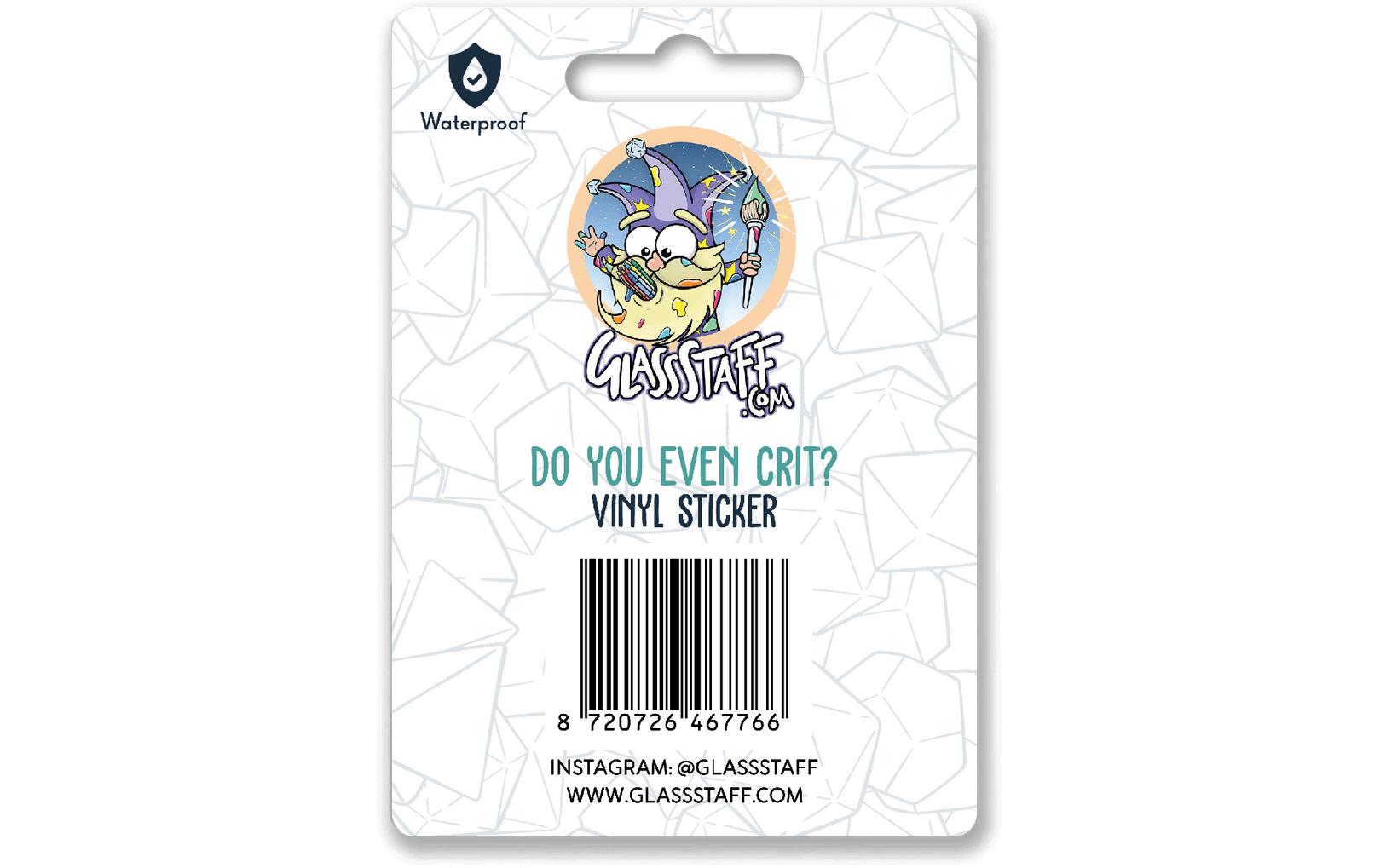 Glass Staff Do You Even Crit? Sticker Blau/Hellblau
