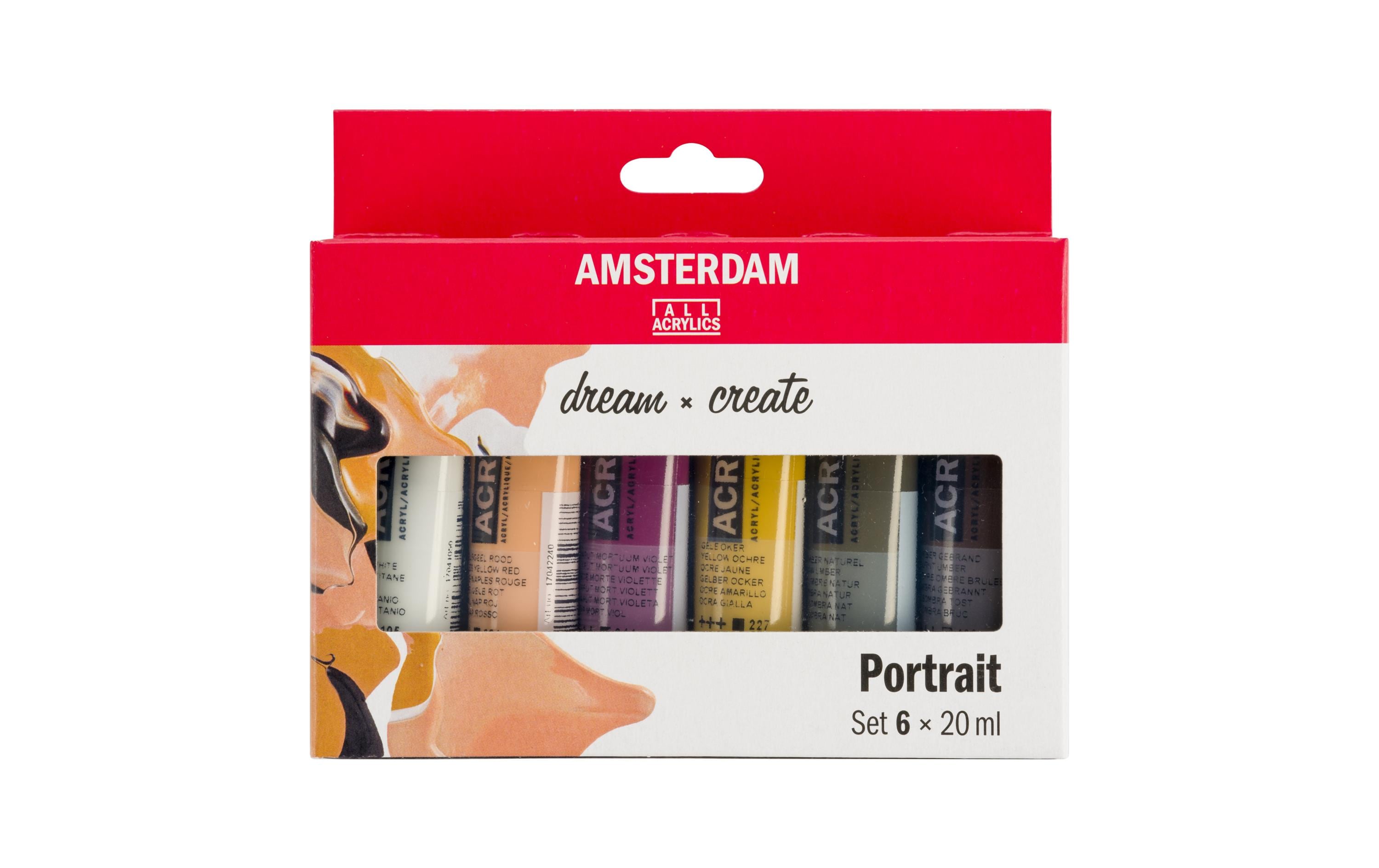 Amsterdam Acrylfarbe Portrait 6 Tuben à 20 ml