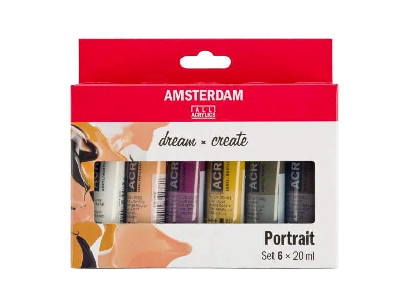 Amsterdam Acrylfarbe Portrait 6 Tuben à 20 ml Amsterdam Acrylfarbe Portrait 6 Tuben à 20 ml