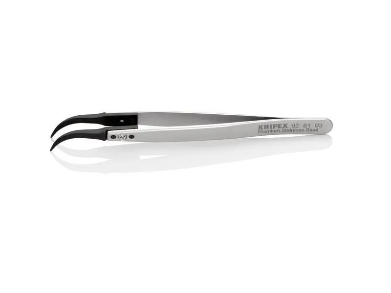 Knipex Pinzette mit Wechselspitzen, ESD, gewinkelt 45° 130 mm Knipex Pinzette mit Wechselspitzen, ESD, gewinkelt 45° 130 mm