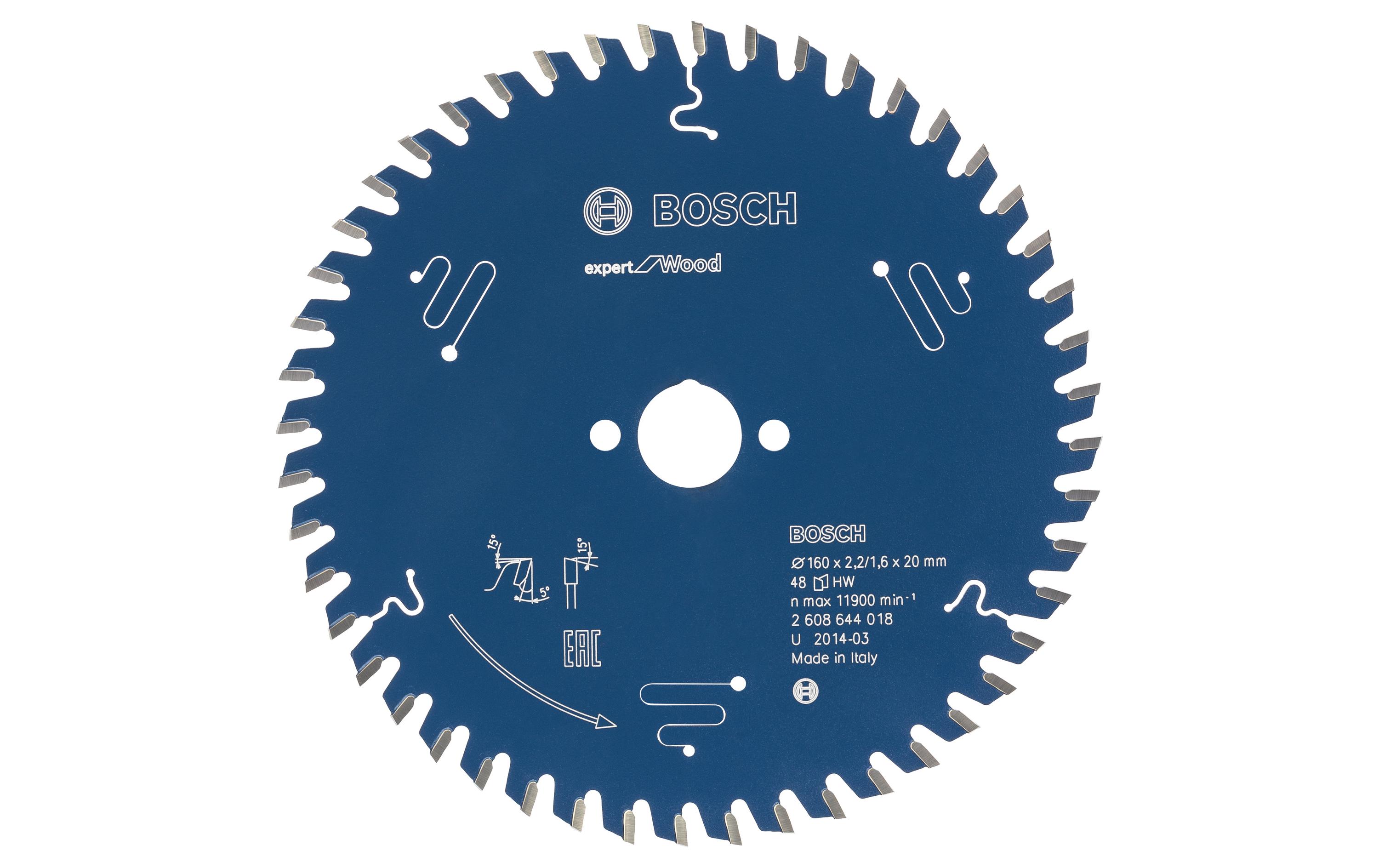 Bosch Professional Kreissägeblatt Expert for Wood 140 x 1.8 x 20 mm, Z 24