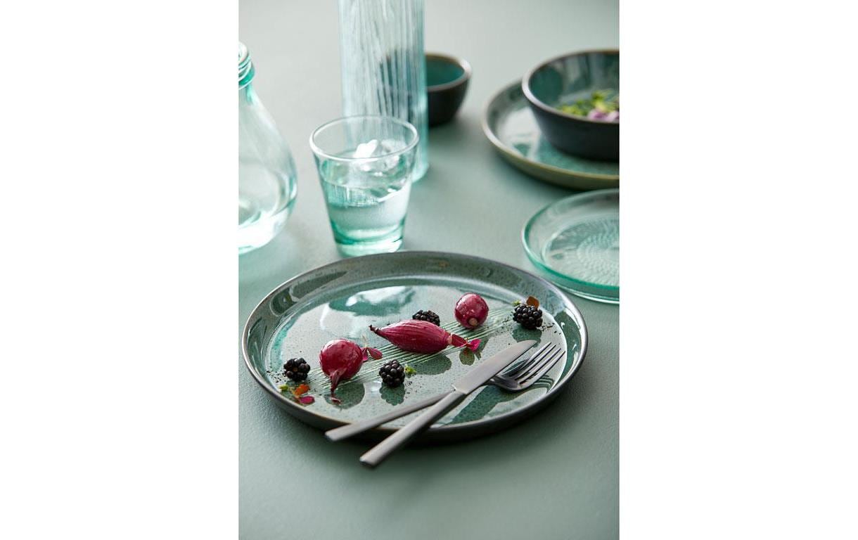 Bitz Speiseteller Ø 27 cm, 6 Stück, Schwarz/Grün