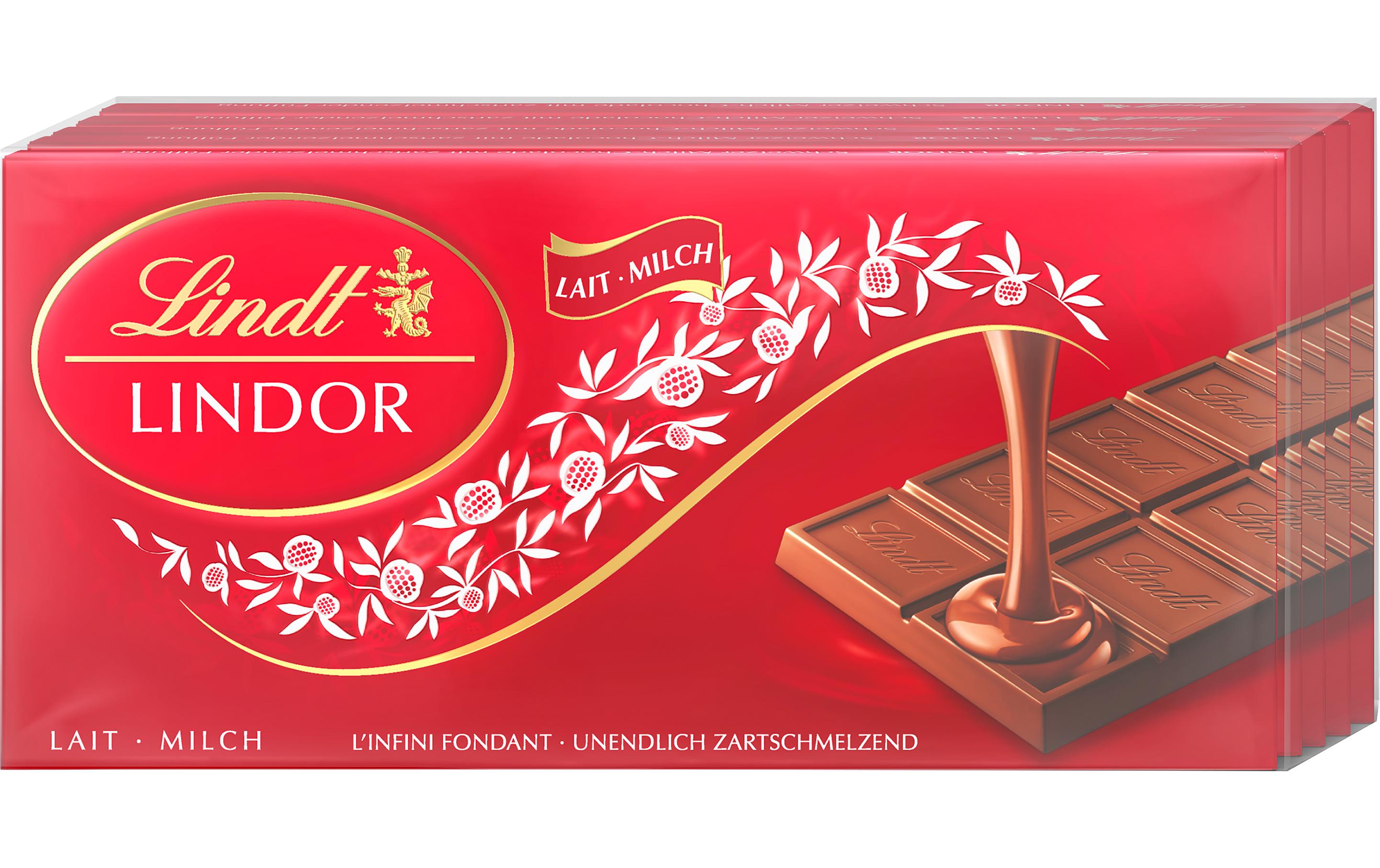 Lindt Tafelschokolade Lindor Milch 5 x 100 g