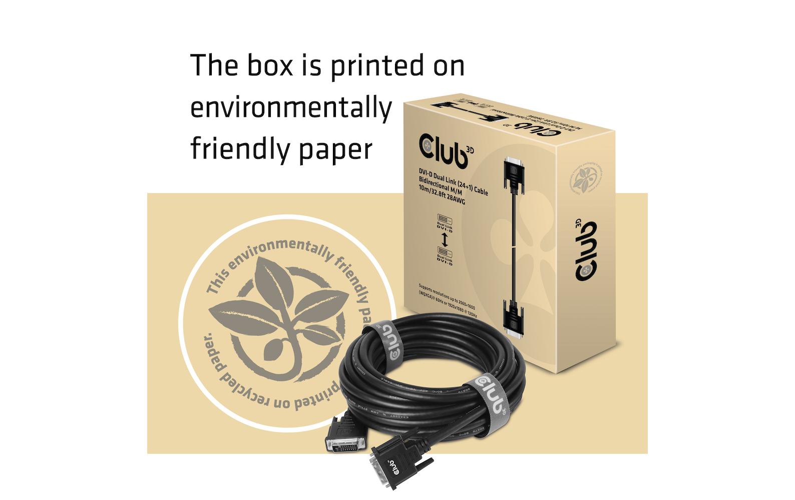 Club 3D Kabel DVI-D Dual Link 24+1 DVI-D - DVI-D, 3 m