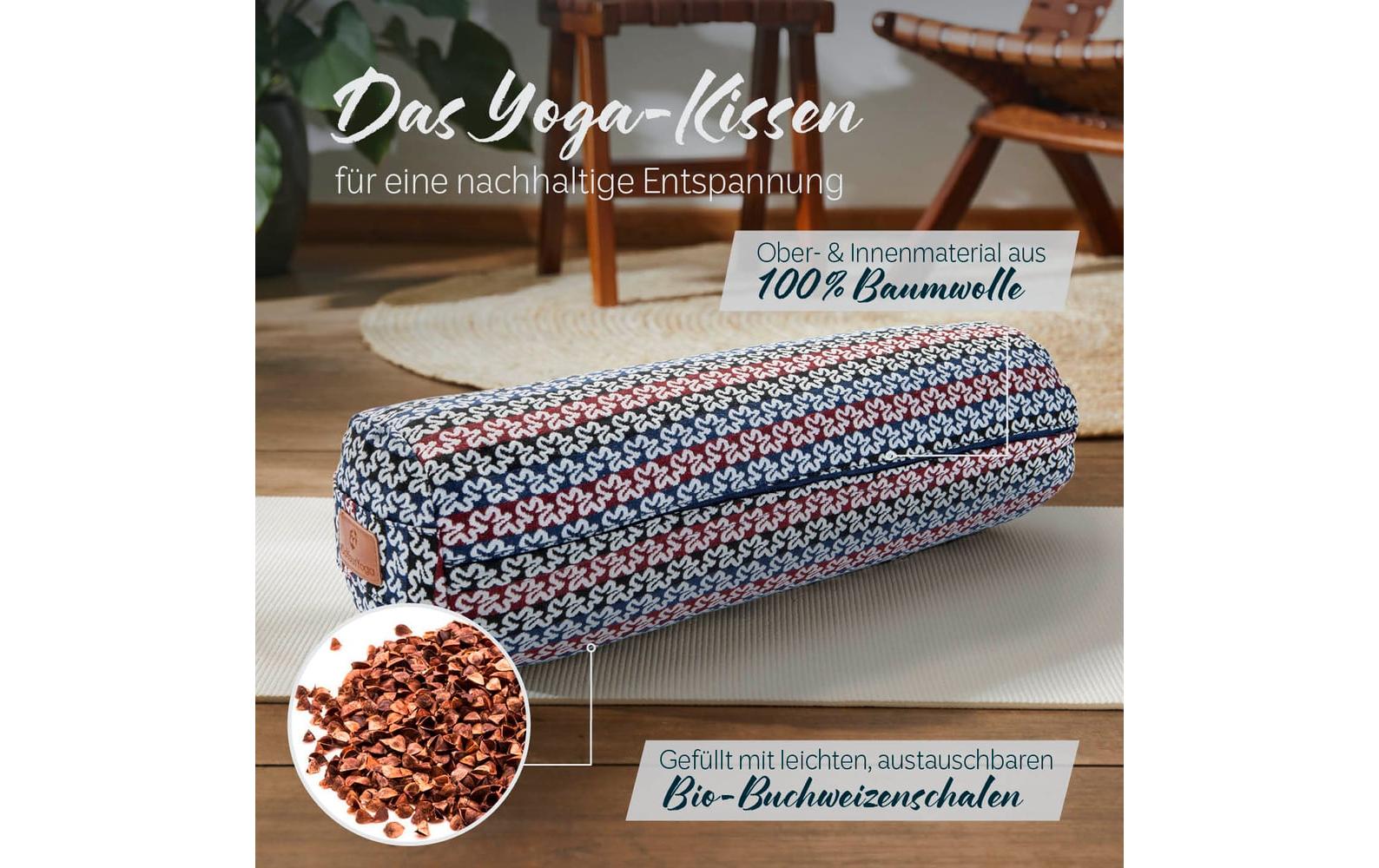 DoYourYoga Yoga-Bolster Tarik Buchweizen, Mehrfarbig DoYourYoga Yoga-Bolster Tarik Buchweizen, Mehrfarbig