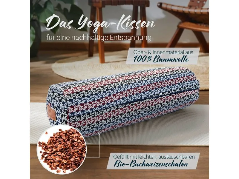 DoYourYoga Yoga-Bolster Tarik Buchweizen, Mehrfarbig