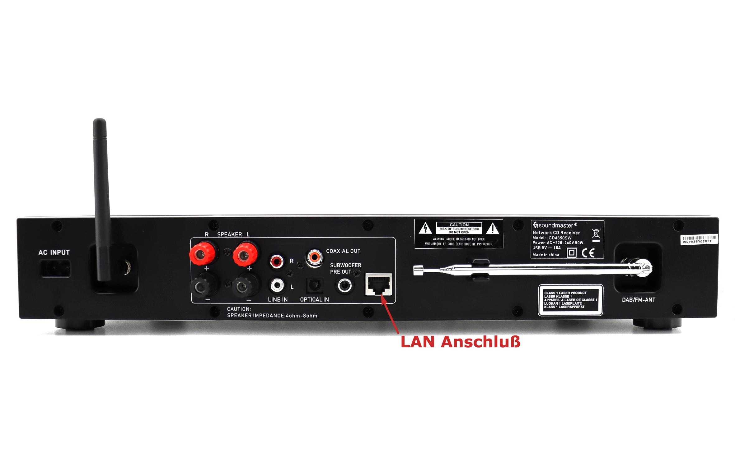 soundmaster Radio-Tuner ICD4350SW Schwarz