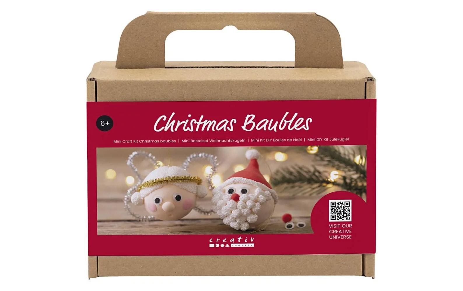 Creativ Company Bastelset Weihnachtskugeln Santa und Engel