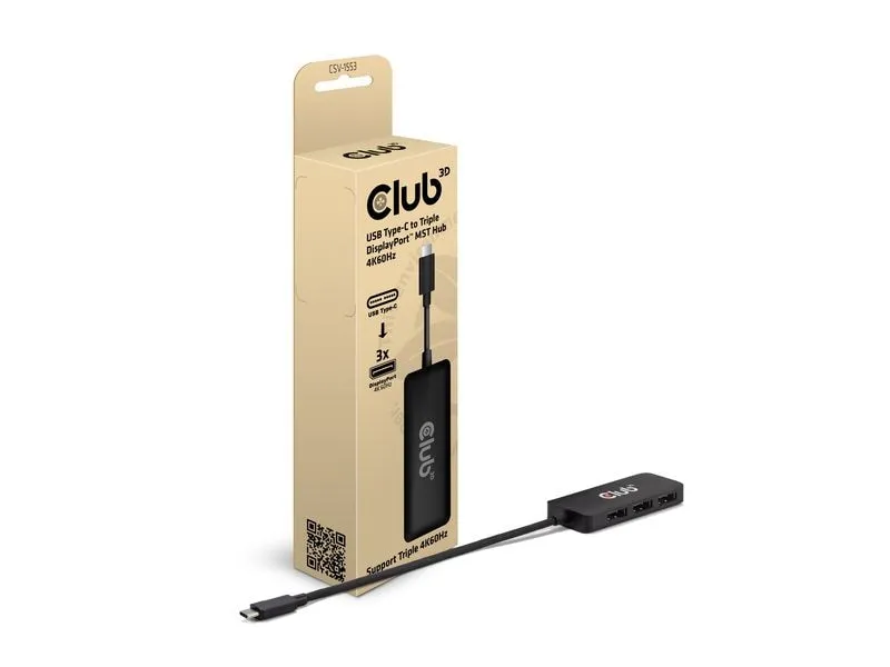 Club 3D Adapterkabel CSV-1553 MST Hub USB Type-C - DisplayPort