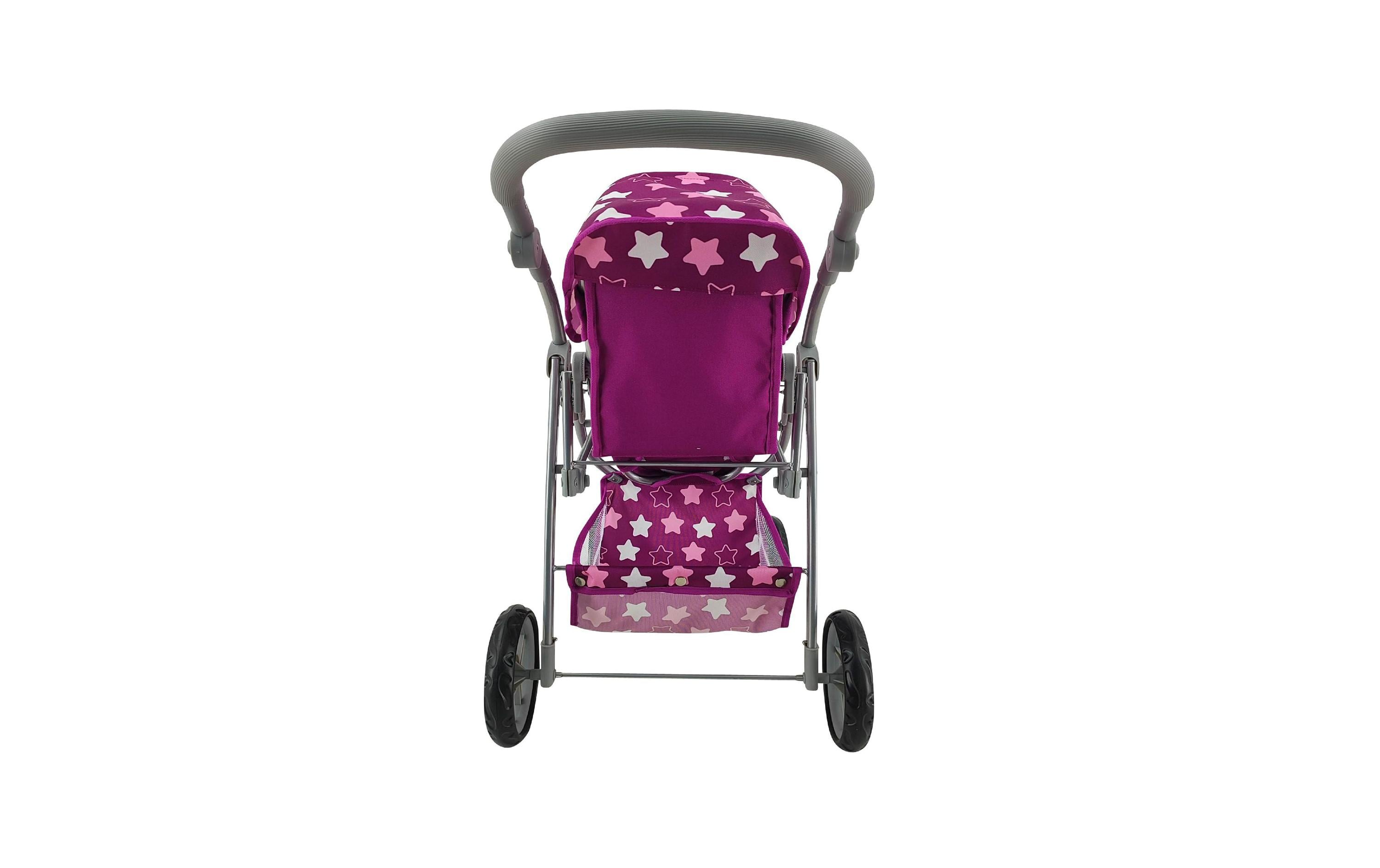 Knorrtoys Zwillingspuppenwagen Milo Star Dark Pink