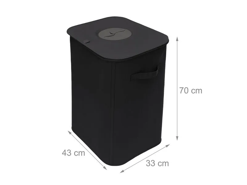 relaxdays Recyclingtasche 100 L Schwarz