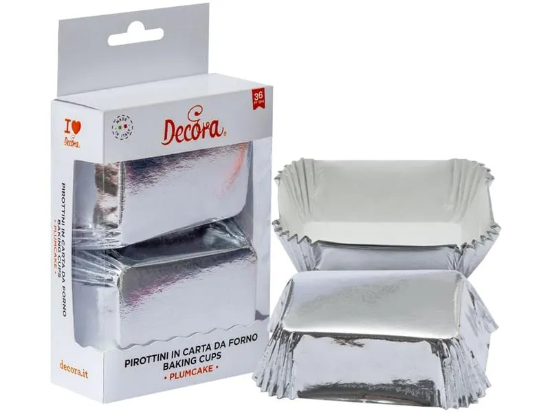 Decora Mini-Cake-Backform 20 Stück, Silber Decora Mini-Cake-Backform 20 Stück, Silber