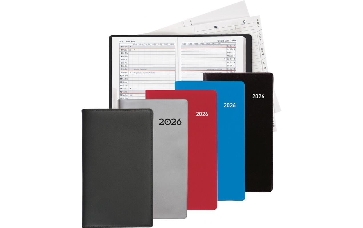 Biella Taschenagenda Planer Luzern Blau, 8.7 x 15.3 cm