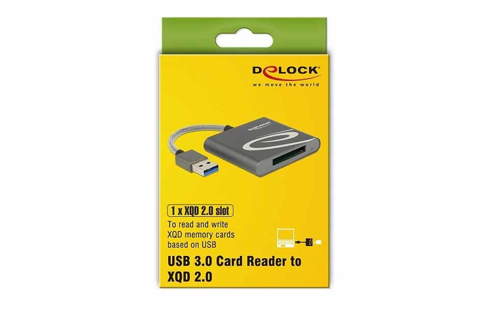 Delock Card Reader Extern USB-A für XQD-2.0-Speicherkarten