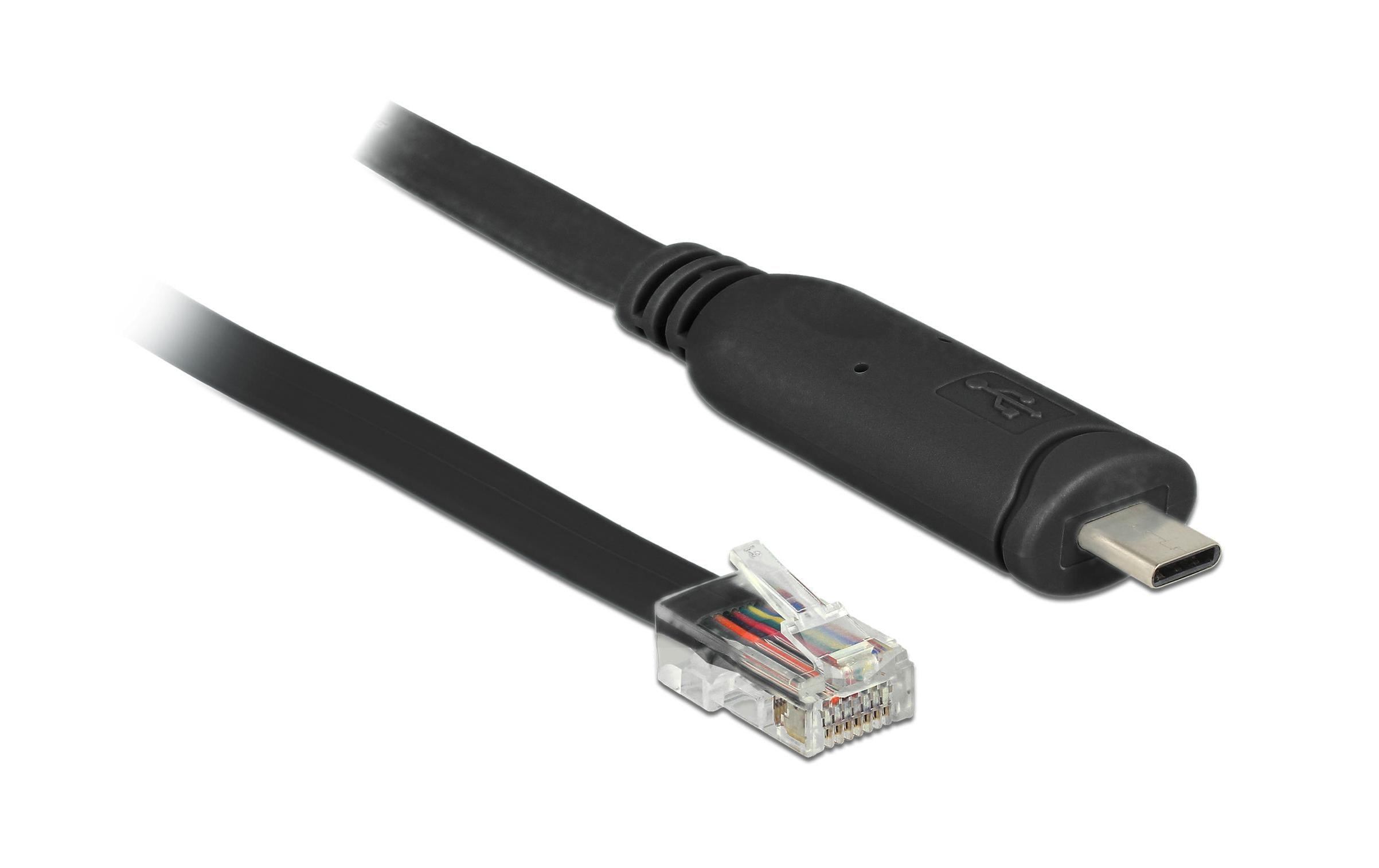 Delock Konsolenkabel USB-C - RJ45 RS-232, Cisco kompatibel, 2m Delock Konsolenkabel USB-C - RJ45 RS-232, Cisco kompatibel, 2m