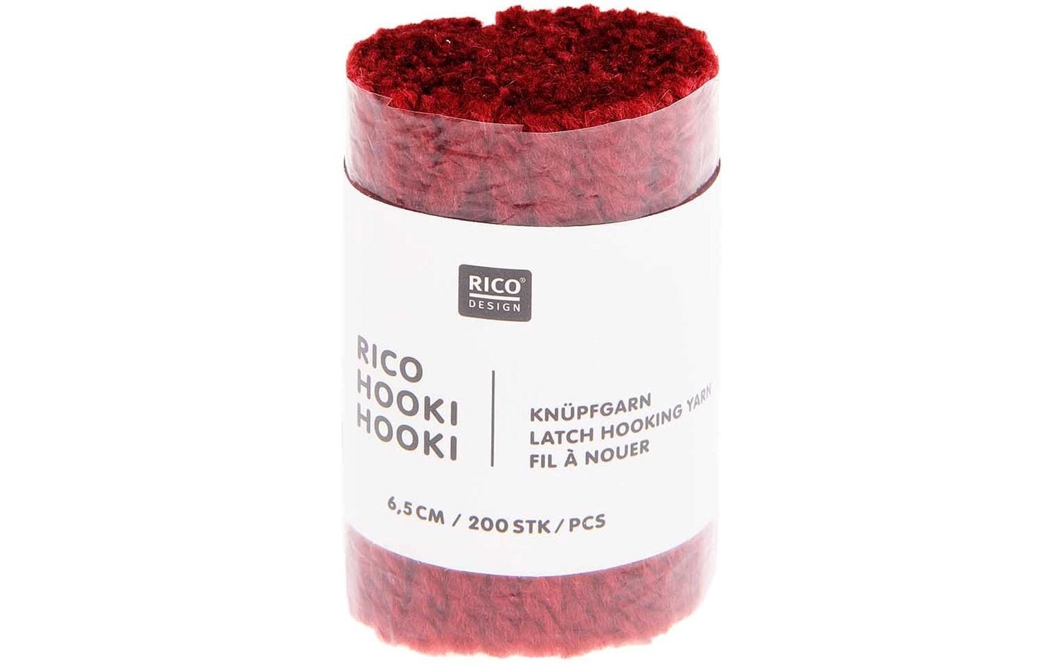 Rico Design Hooki Knüpfgarn Dunkelrot